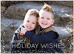 Horizontal Wishes Foil Photo Card D7191U-4A